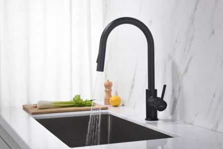 Смеситель для кухни Aquatek ЕВРОПА AQ1384MB на мойку черный