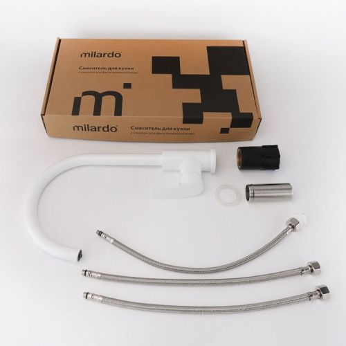 Смеситель для кухни Milardo Rora RORWTFJM05 на мойку белый - фото 2