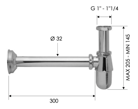 Сифон для раковины Remer 970114VO латунь