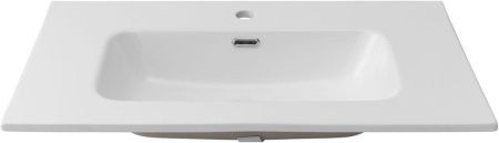 Раковина керамическая Aquanet Flat 00254364 80х50 полувстраиваемая цвет белый 1 отверстие под смеситель