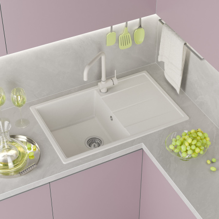 Кухонная мойка Misty Linkor LIN-78х51-03 78х51 цвет белый