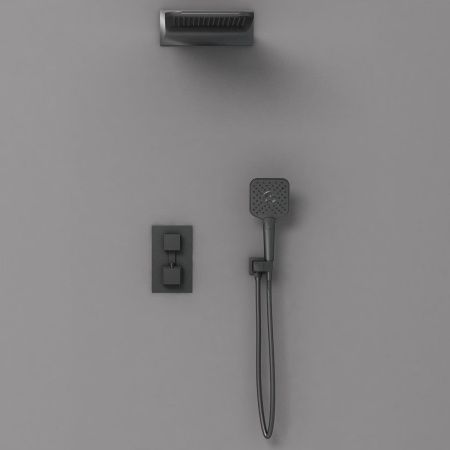 Душевая система Vincea VSFW-103TMB встраиваемая в стену цвет черный с термостатом