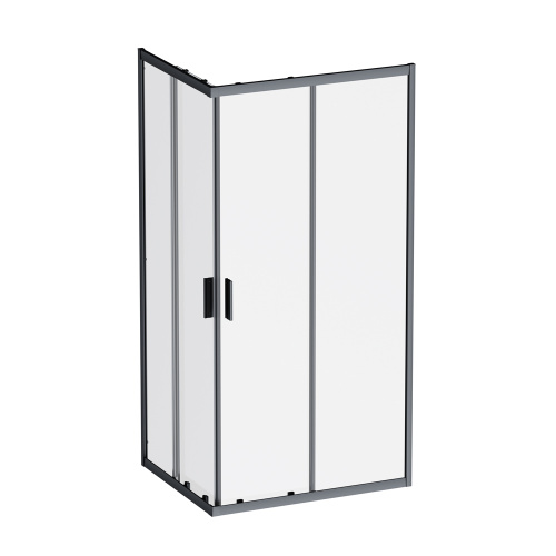 Душевой уголок Am.Pm Gem W90G-403-100280-BT 100х80 стекло прозрачное профиль черный матовый без поддона - фото 2 Душевой уголок Am.Pm Gem W90G-403-100280-BT 100х80 стекло прозрачное профиль черный матовый без поддона - фото 2