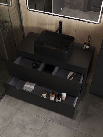 Тумба с раковиной Orange Line Li-100TubMDF+B02-460MB 100х50