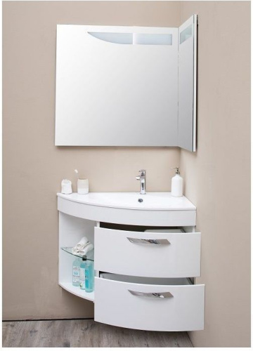 Зеркало в ванную De Aqua Трио Люкс 184504 89х86 цвет белый - фото 5