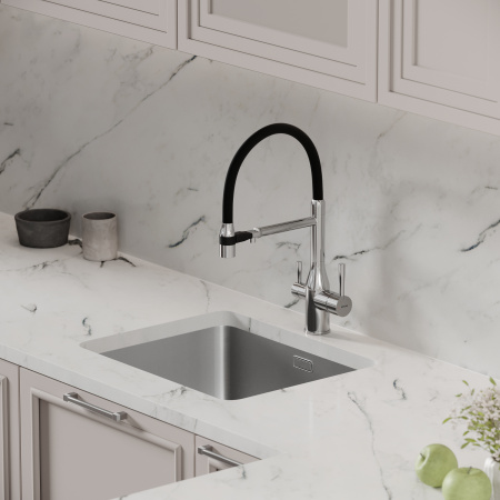 Смеситель для кухни Sancos Garda SC4009CH на мойку хром/черный