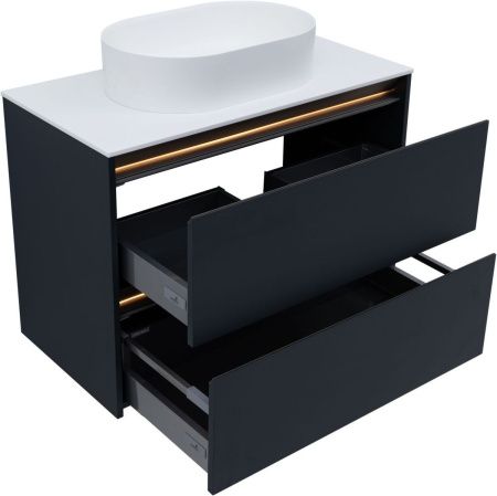 Тумба под раковину Allen Brau Activity 1.34013.AM 90х50 подвесная цвет черный