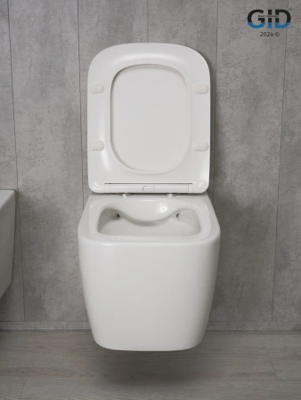 Унитаз подвесной Gid Cuadrado 62254Y белый с сиденьем микролифт безободковый