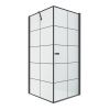 Душевой уголок New Trendy NEW SOLEO Black D-0285A/D-0121B 90х90 стекло прозрачное профиль черный без поддона
