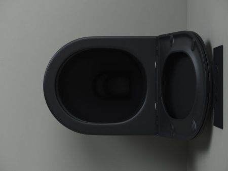 Унитаз приставной Ceramica Nova METROPOL CN4004MB черный с сиденьем микролифт безободковый душевой смыв