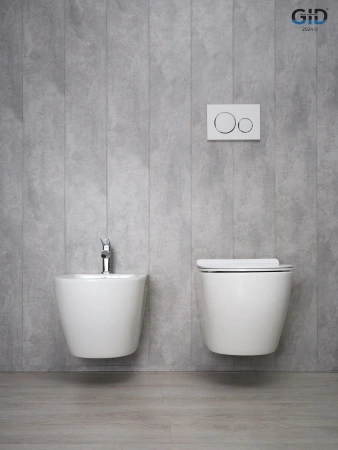 Унитаз подвесной Gid Convexo 62256Y белый с сиденьем микролифт безободковый смыв торнадо
