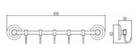 Крючок D-Lin D201853-5