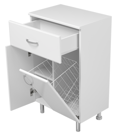 Тумба Misty Э-Люс07050-011Бк 50х35х72 напольная цвет белый