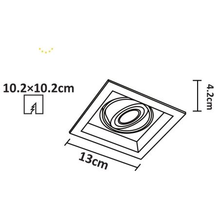 Светильник встраиваемый Arte Lamp Canis (Цанис) A6661PL-1WH