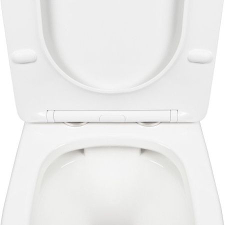 Унитаз напольный с бачком Bond Oval F01-00 белый с сиденьем безободковый душевой смыв