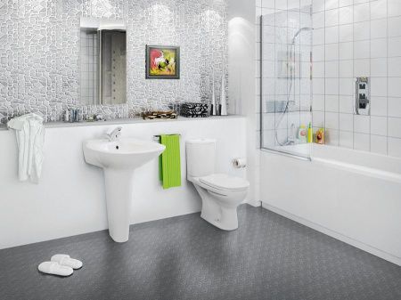 Унитаз-компакт напольный с бачком Santeri Ультра 1P4013S0000BF белый с сиденьем каскадный смыв