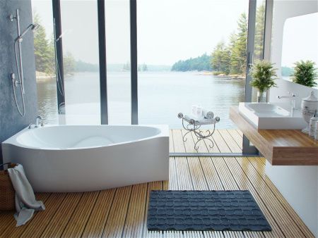 Ванна из литьевго мрамора Эстет Грация ФР-00014529 170х95 пристенная асимметричная