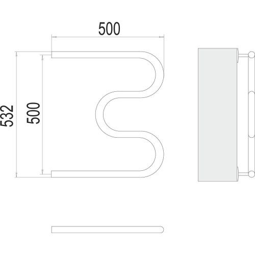Полотенцесушитель водяной Terminus 4620768881145 50х55 хром - фото 3