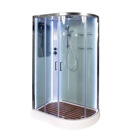 Душевая кабина AvaCan A102LLED 120х80 асимметричная с крышей ориентация левая