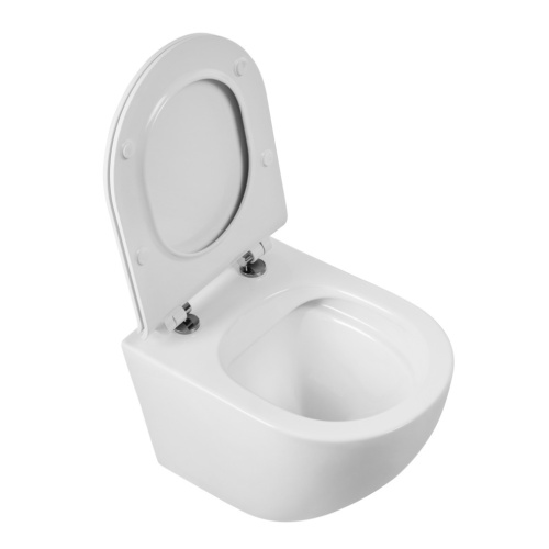 Чаша унитаза подвесная BelBagno SFERA-R BB046CHR цвет белый без сиденья безободковая каскадный смыв - фото 3