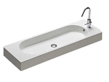 Раковина из санфаянса Hatria AREA Y0W501 110х35 подвесная цвет белый