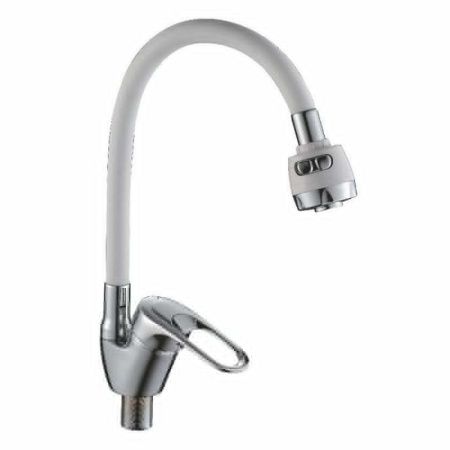 Смеситель для кухни Cron CN4304 на мойку белый