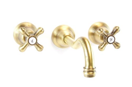 Смеситель для раковины Webert Armony AM750404065 настенный бронза - фото 2