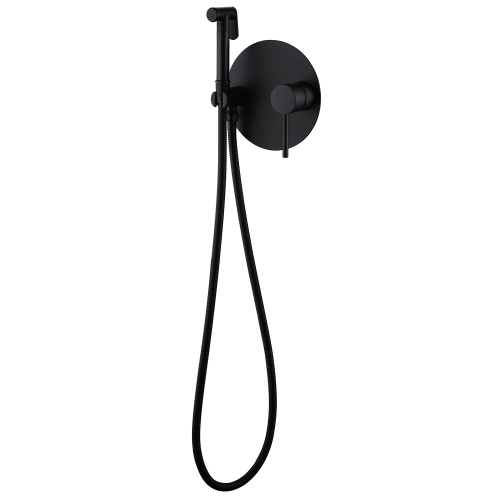Гигиенический душ со смесителем ABBER Emotion AF8826B черный матовый - фото 2