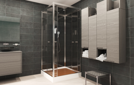 Душевая кабина AvaCan Z111STEAM 100х100 квадратная с крышей ориентация универсальная