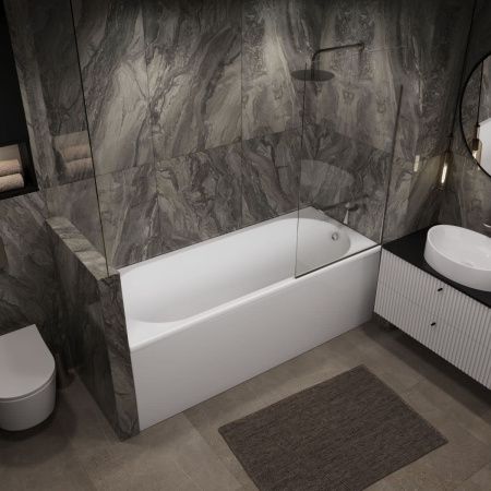 Ванна акриловая 1MarKa VESPER 01весп1870 180х70 пристенная прямоугольная без каркаса