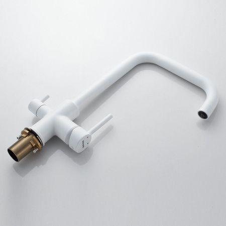 Смеситель для кухни Shevanik S228C на мойку белый