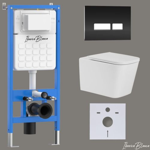 Комплект унитаз с инталляцией и клавишей смыва Iberica Blanca TOLEDO ALTO IB001.TLA.234.2211 - фото 2