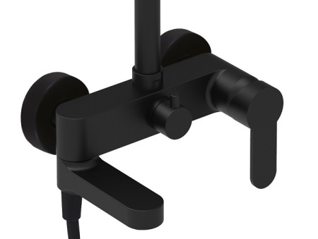 Душевая стойка Paffoni Light KITCOL632NO71 настенная цвет черный матовый