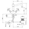Смеситель Nicolazzi Petit Mont Blanc 1432BZ78 на раковину бронза