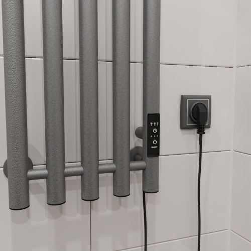 Полотенцесушитель Altasan АргоЛюкс АргоЛюкс12027Г подвесной 27х120 электрический графит - фото 4