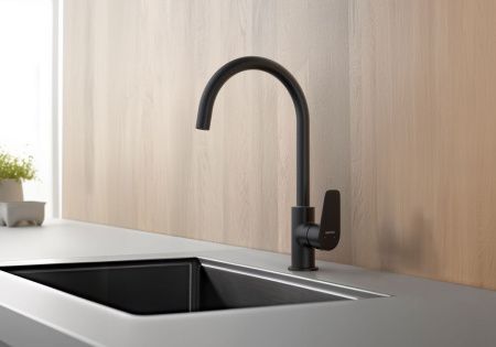 Смеситель для кухни Aquatek БЕТТА AQ1182MB на мойку черный