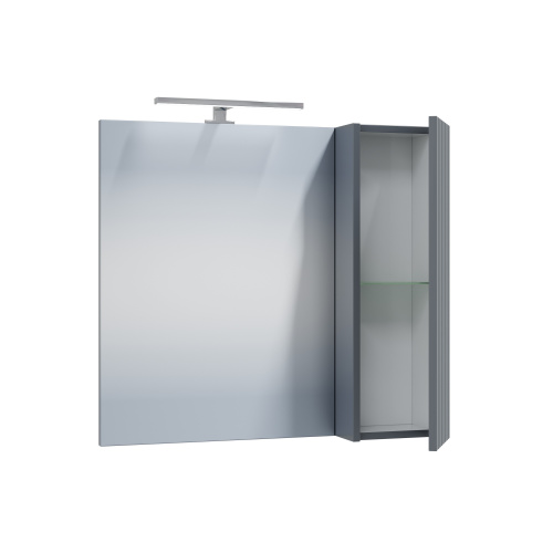 Зеркало-шкаф СанТа Юпитер 700545 70х16х65 подвесной цвет графит - фото 2 Зеркало-шкаф СанТа Юпитер 700545 70х16х65 подвесной цвет графит - фото 2