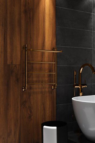 Полотенцесушитель Indigo Line LLSHW60-50GDPK3 53х60 водяной золото - фото 3