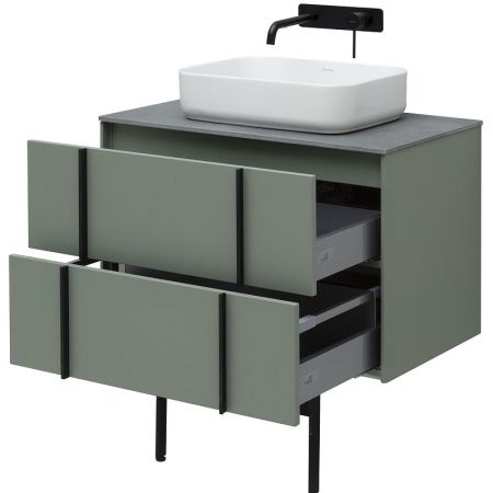 Тумба под раковину Allen Brau Reality 1.32005.CGM 80х50 подвесная цвет зеленый