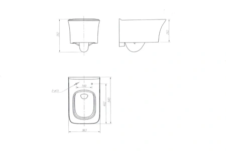 Чаша унитаза подвесная Arrow AHB2156 цвет белый без сиденья безободковая каскадный смыв