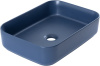 Раковина керамическая Allen Brau Fantasy 4.11021.ID 50х36 накладная цвет синий без отверстий под смеситель