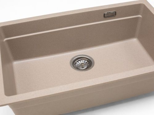 Кухонная мойка Grandex Aqua 500303 73х45 цвет бежевый поверхность матовая - фото 5