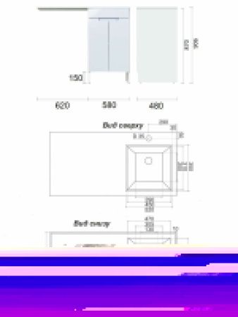 Тумба с раковиной Orange Kandy OPKD-120TUW+RAR 120х50 цвет белый