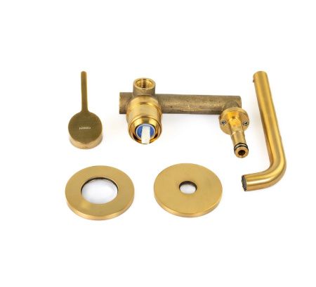 Смеситель для раковины Emmevi Filobrass 85155/ORS встраиваемый в стену золото