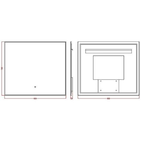Зеркало с подсветкой и антизапотевателем Boheme 543-100-B 100х70 подвесное