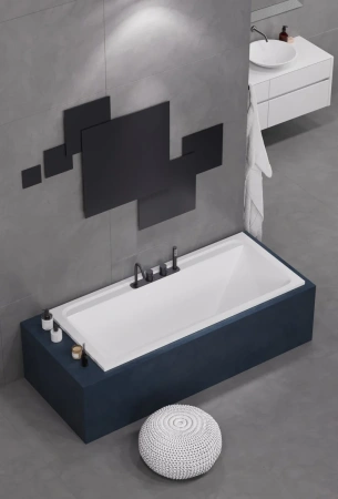 Ванна акриловая Alba Spa BARSELONA 2.0 ВПР0320200100 170х75 пристенная прямоугольная без ножек