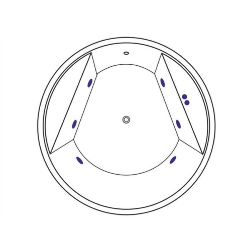 Ванна акриловая гидромассажная Excellent GREAT ARC WAEX.GRE16.SOFT.CR 160х160 встраиваемая круглая с каркасом - фото 2