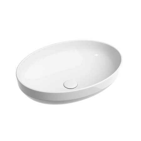 Раковина из сантехнического фарфора Ceramica Nova ELEMENT CN6056 50х36 накладная цвет белый без отверстий под смеситель