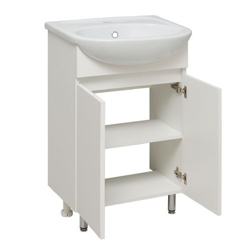 Тумба под раковину Runo ЛАДА 00-00001162 50х30 напольная цвет белый - фото 2