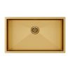 Кухонная мойка Paulmark GERBERG 74 UNI PM257444-BG 70х40 цвет золото поверхность брашированная